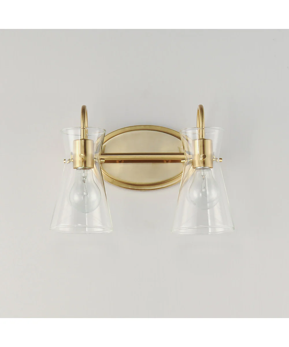 Ava 2-Light Bath Vanity Natural Aged Brass - Image 2