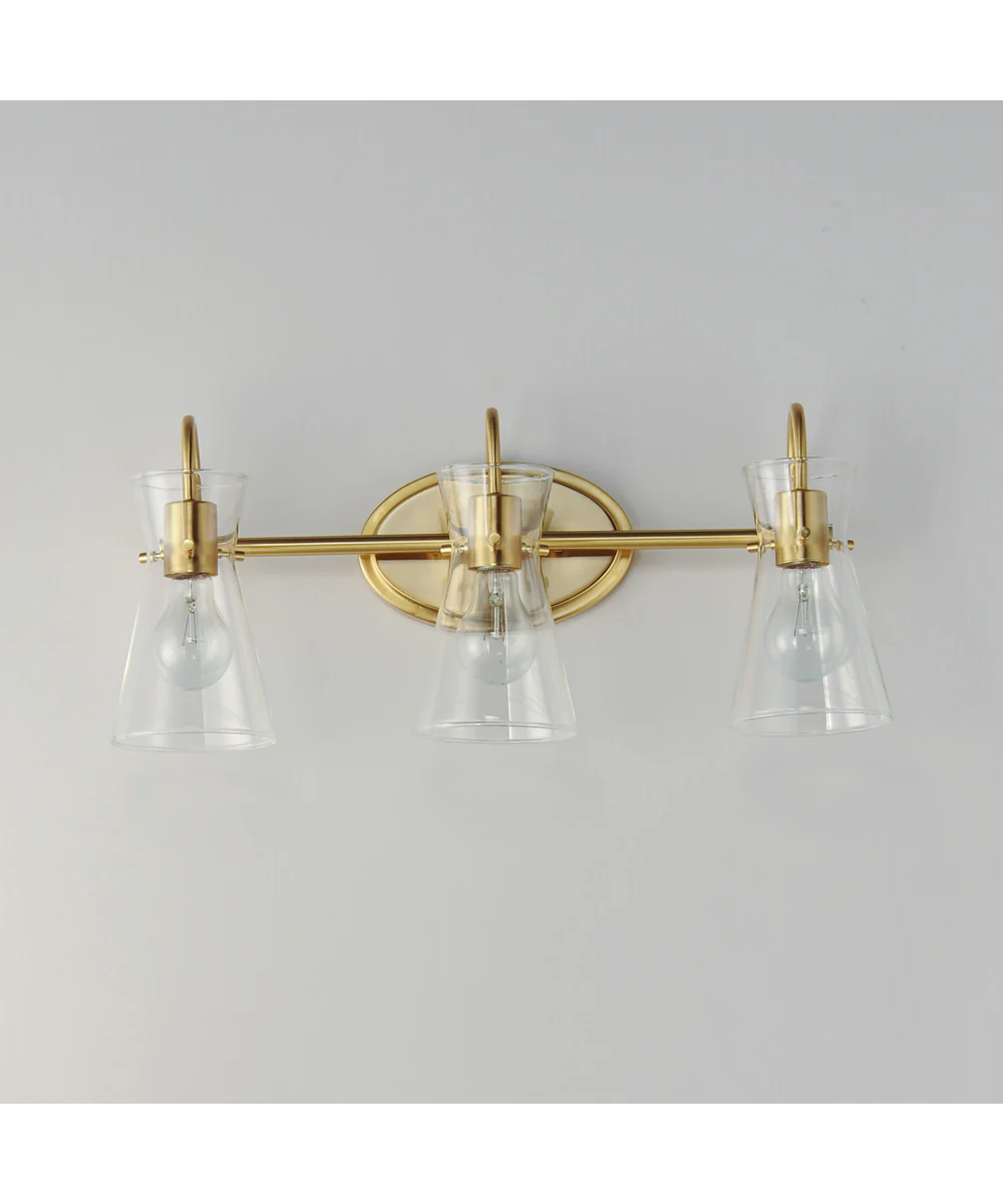 Ava 3-Light Bath Vanity Natural Aged Brass - Image 2
