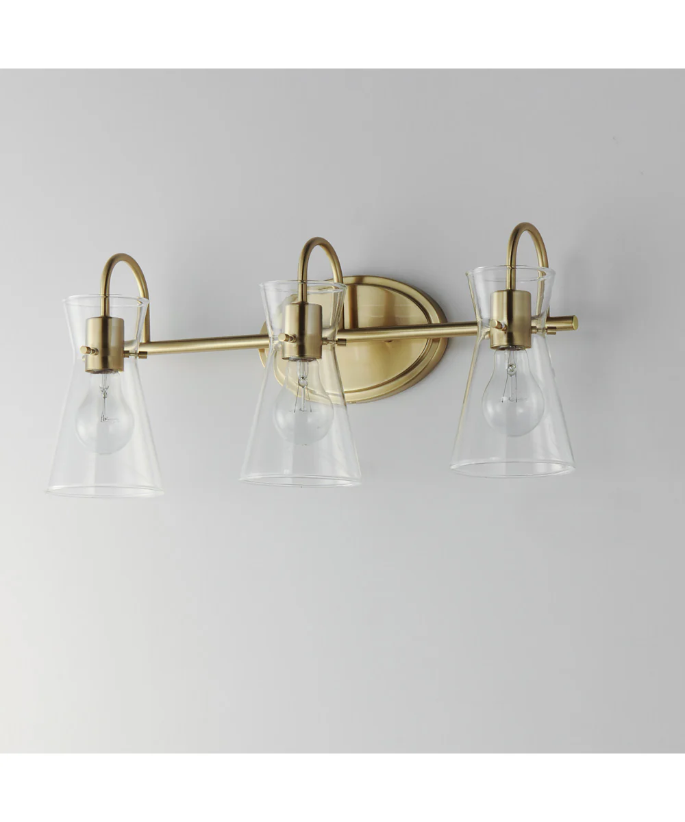 Ava 3-Light Bath Vanity Natural Aged Brass - Image 4