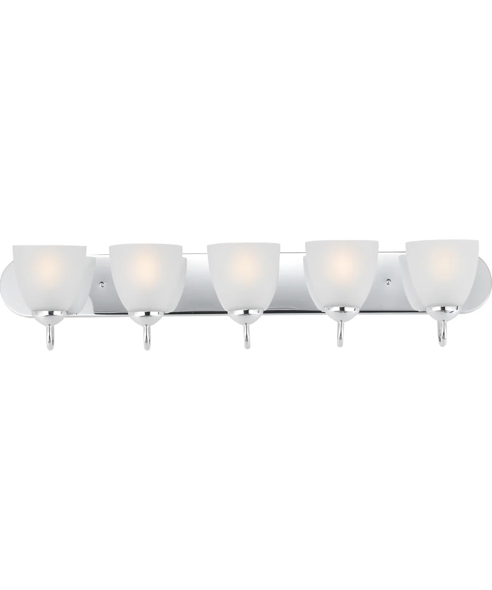 Axis 5-Light Strip Bath Vanity Polished Chrome