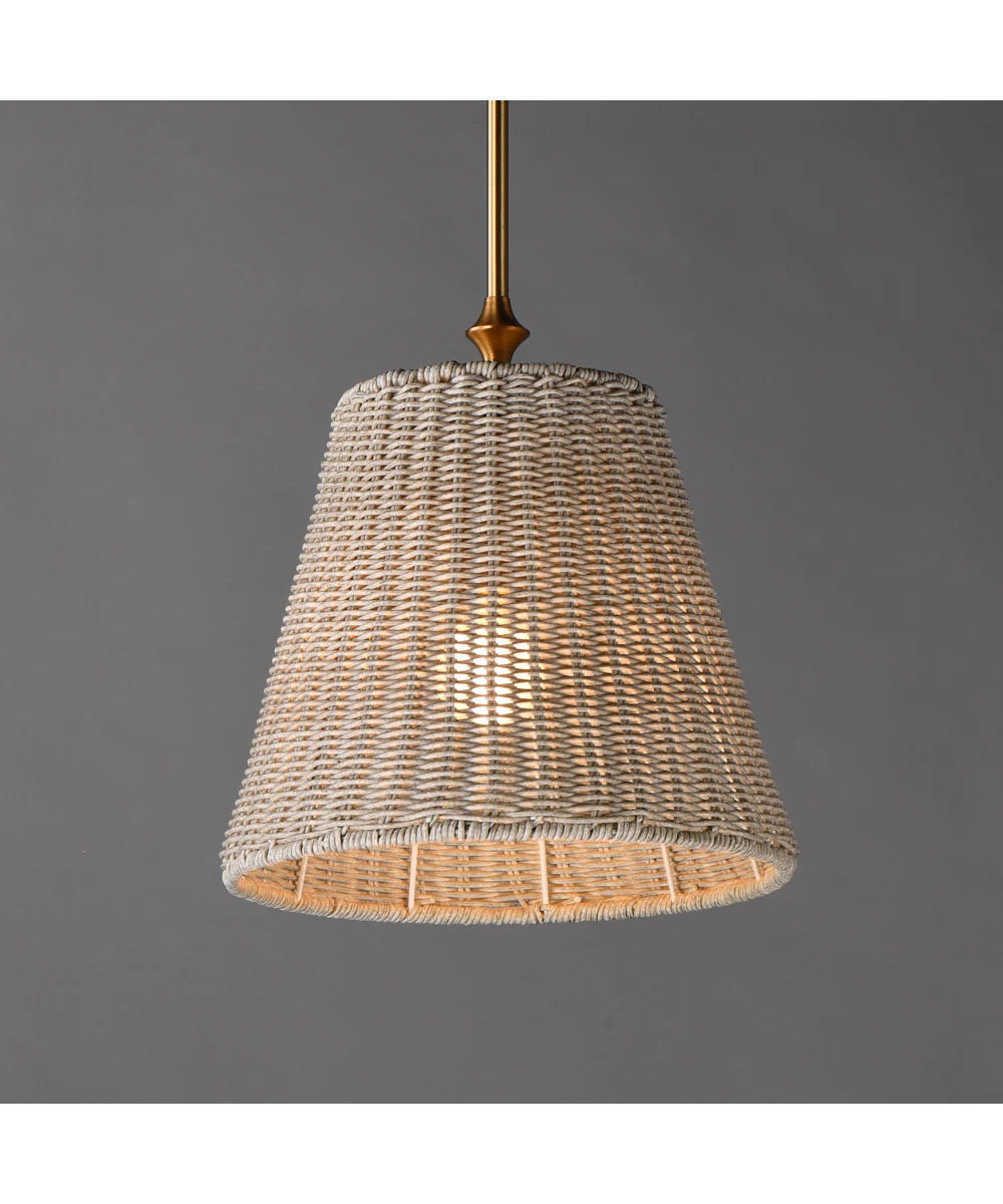 Baja 12 inch Single Pendant Natural Aged Brass - Image 2