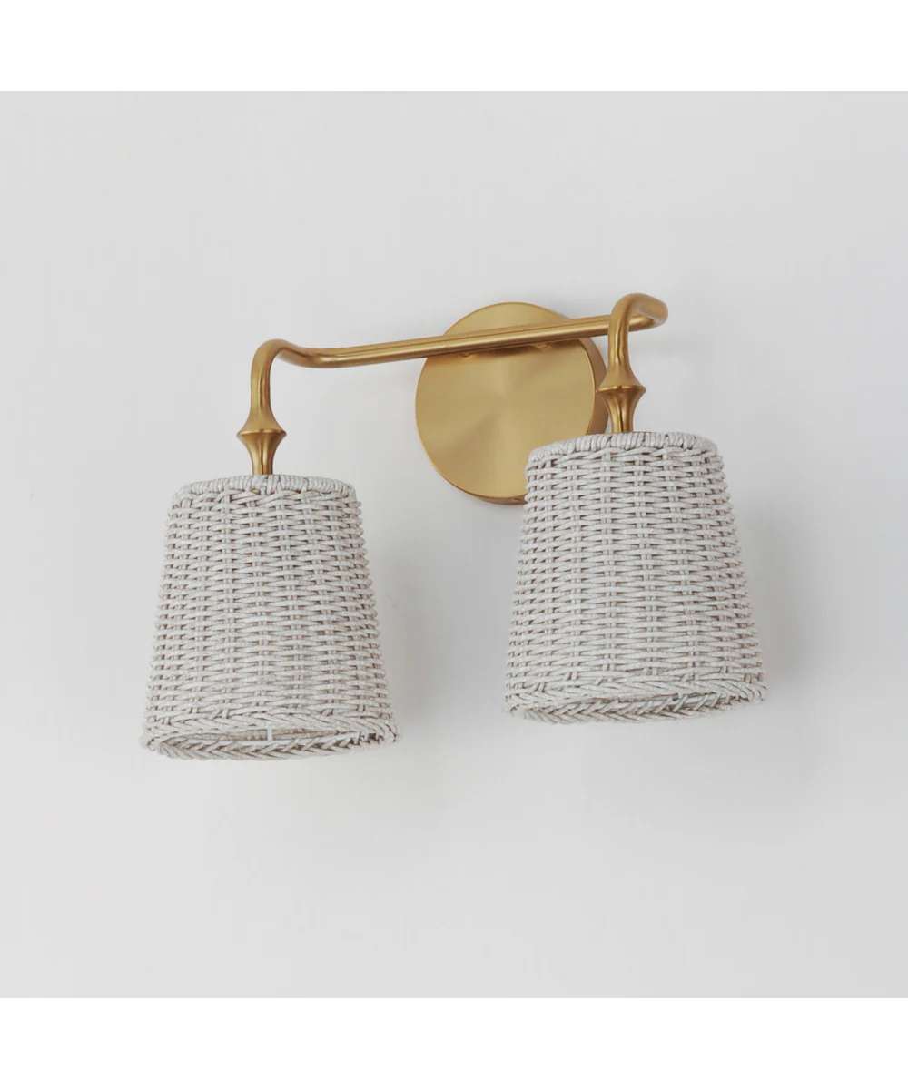 Baja 2-Light Sconce Natural Aged Brass - Image 4