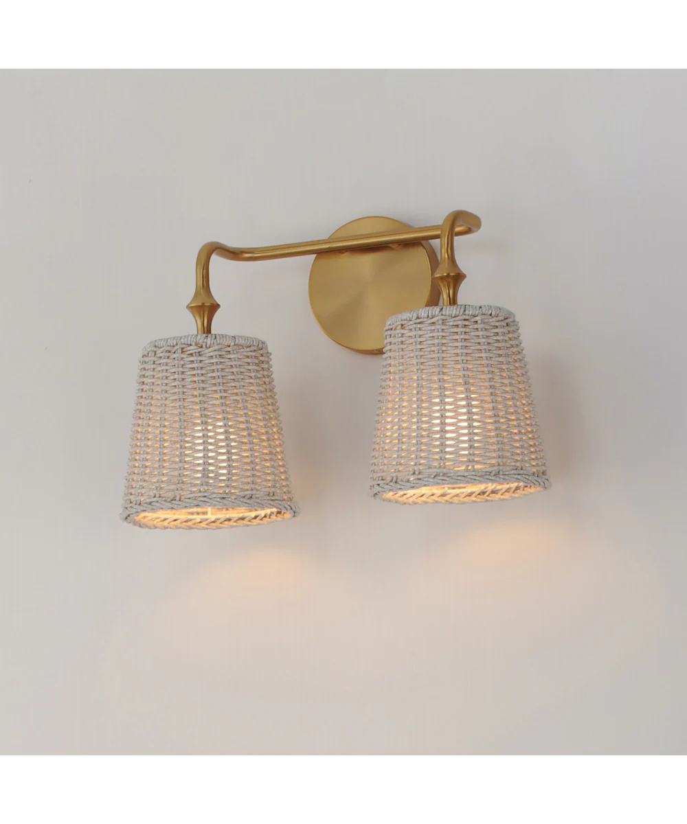 Baja 2-Light Sconce Natural Aged Brass - Image 5