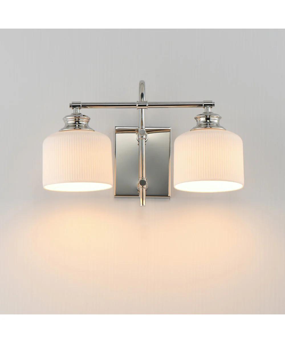 Bisque 2-Light Wall Sconce Polished Nickel - Image 3
