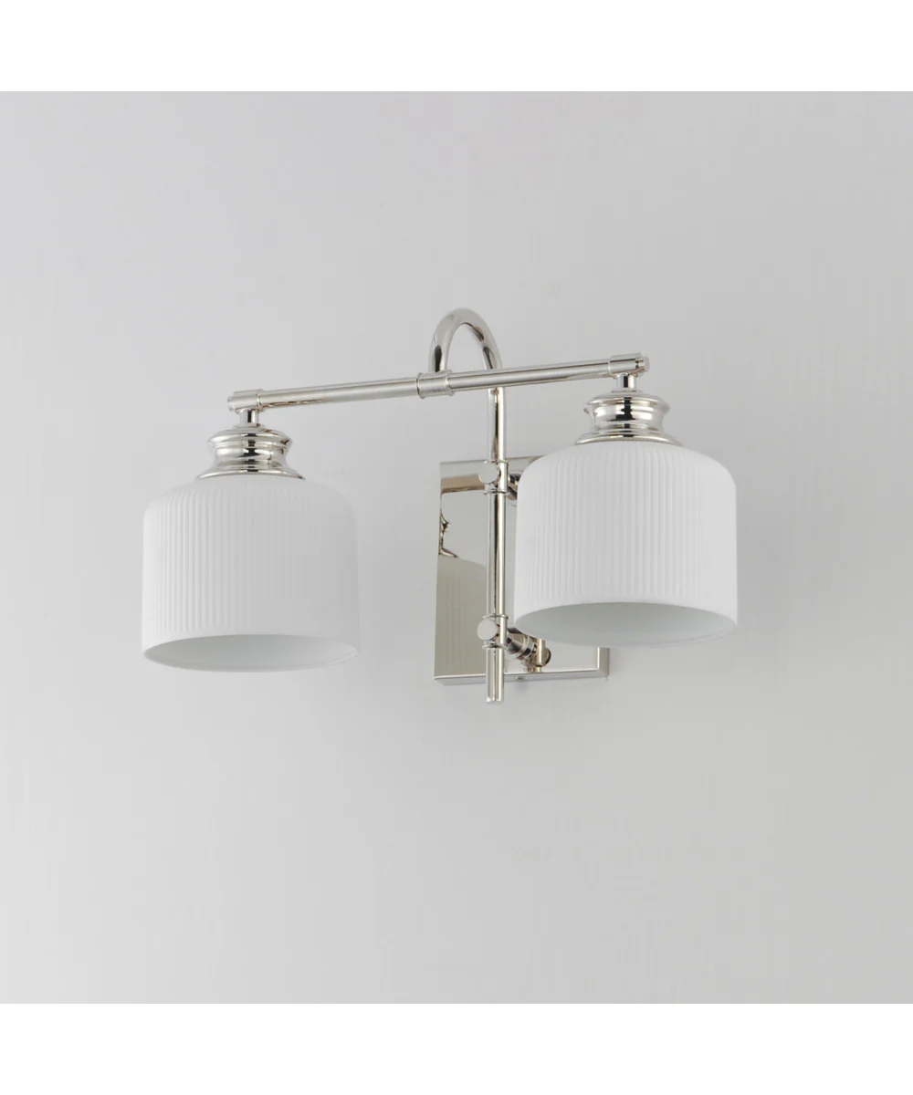 Bisque 2-Light Wall Sconce Polished Nickel - Image 4