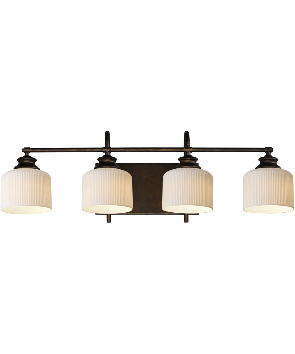 Bisque 4-Light Bath Vanity Oil Rubbed Bronze