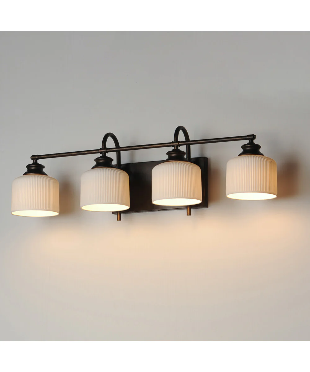 Bisque 4-Light Bath Vanity Oil Rubbed Bronze - Image 5