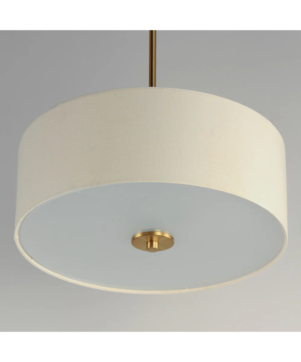 Bongo 3-Light Pendant / Semi-Flush Mount Natural Aged Brass - Image 4