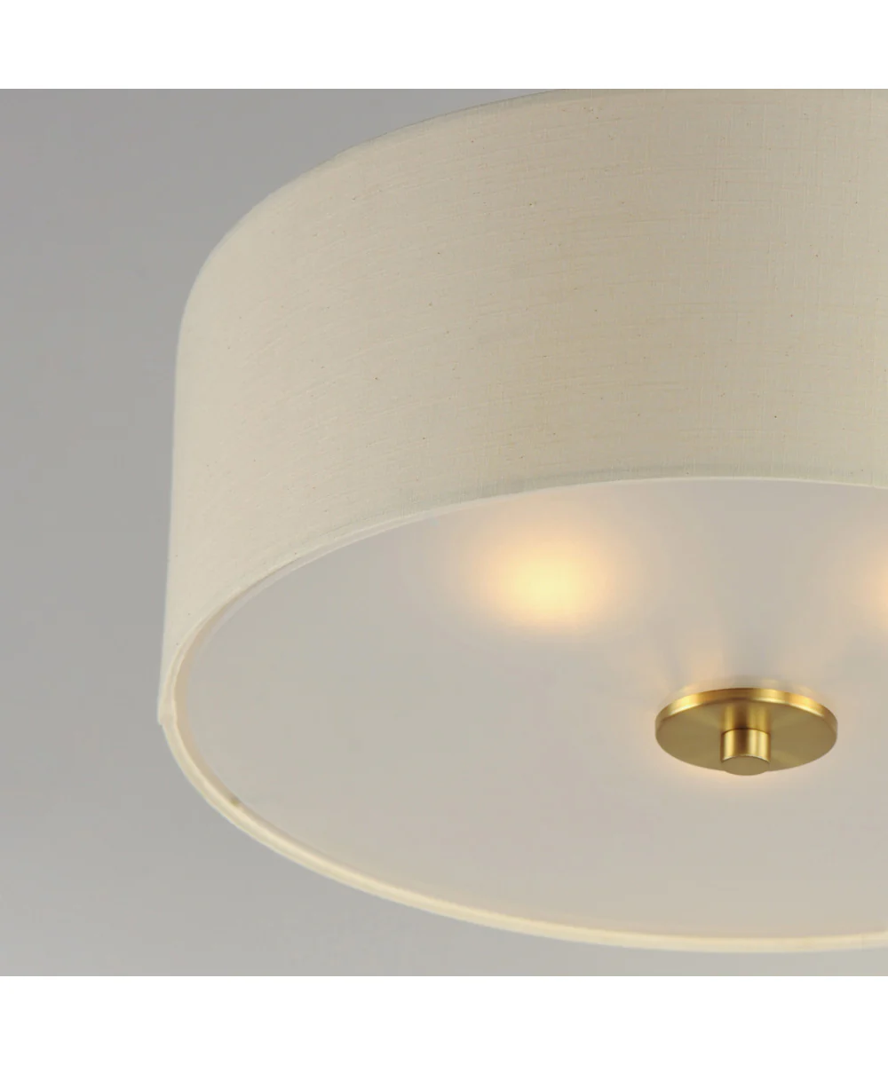 Bongo 3-Light Pendant / Semi-Flush Mount Natural Aged Brass - Image 5