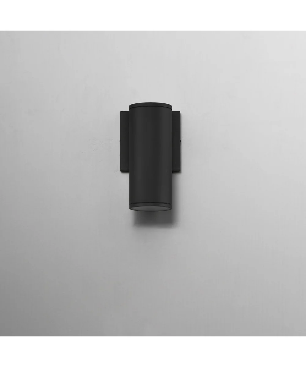 Caldera Outdoor Wall Sconce - 7.5 inch Black - Image 2