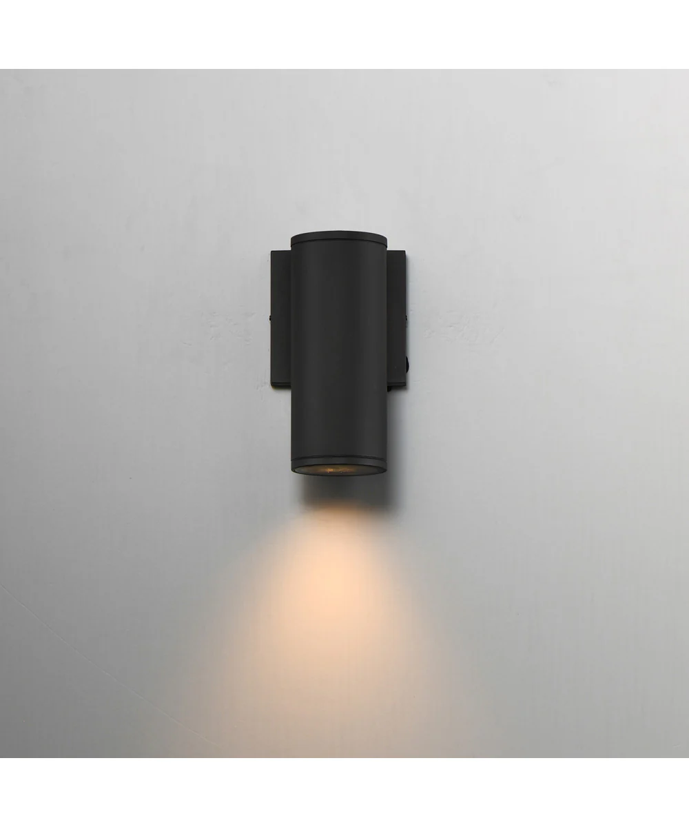 Caldera Outdoor Wall Sconce - 7.5 inch Black - Image 3