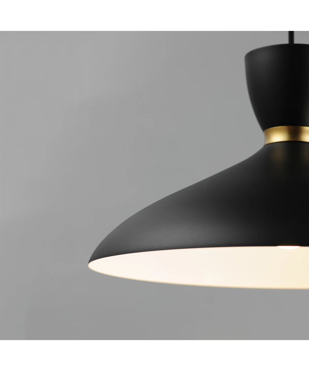 Carillon 16 inch Pendant Black / Satin Brass - Image 5