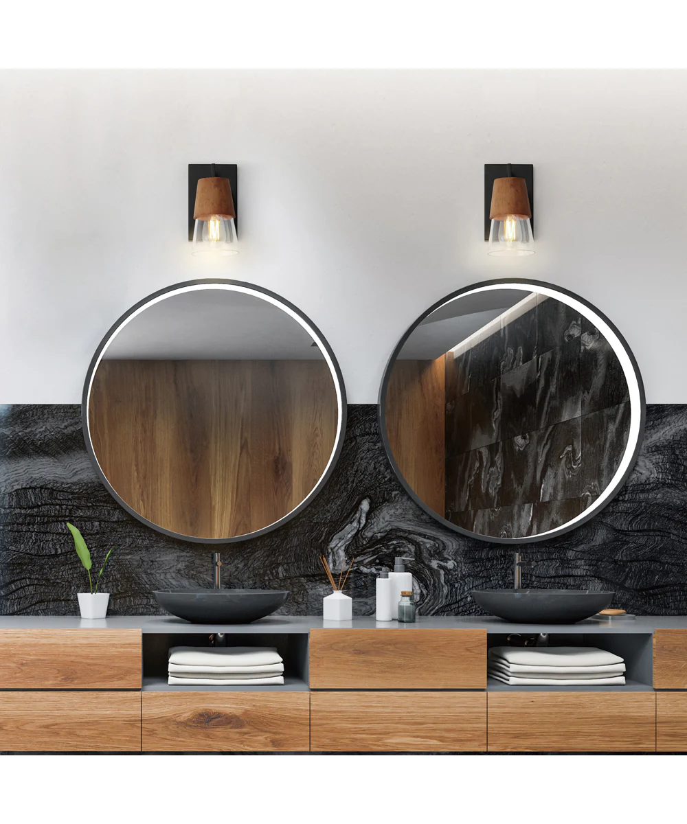 Carpenter 1-Light Bath Vanity Walnut / Black - Image 2