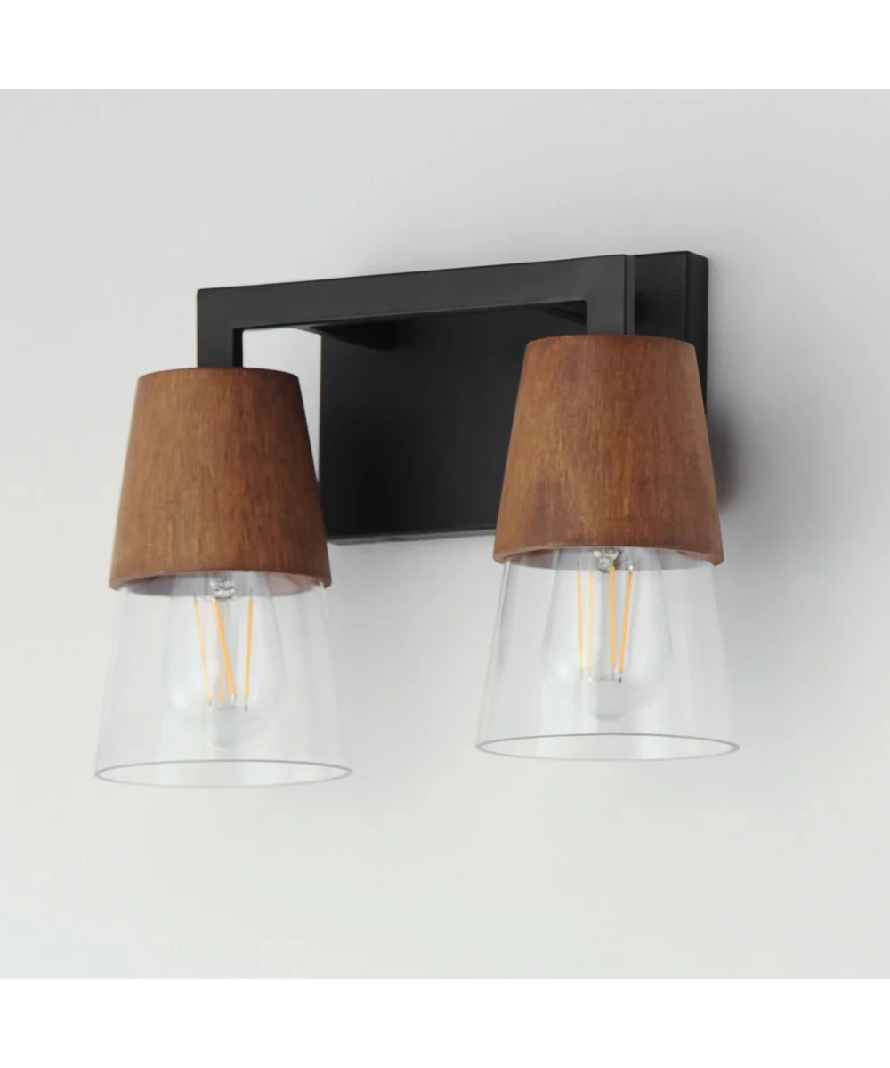Carpenter 2-Light Bath Vanity Walnut / Black - Image 3