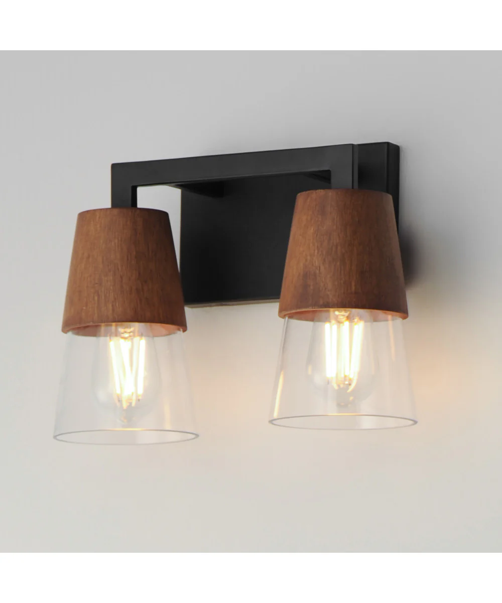 Carpenter 2-Light Bath Vanity Walnut / Black - Image 4