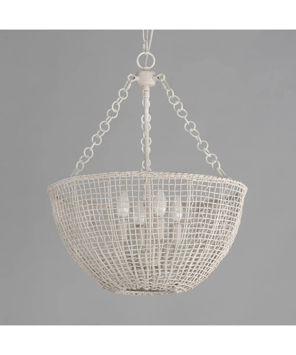 Cestino 4-Light Pendant Weathered White - Image 2