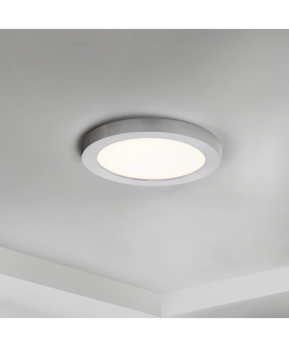 Chip 5 inch 12W RD LED Flush Mount Satin Nickel - Image 2
