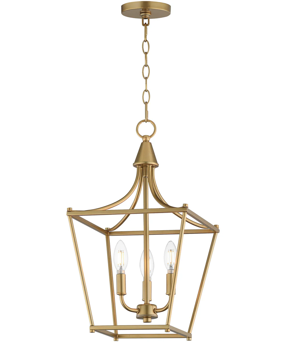 Clifton 3-Light Pendant Natural Aged Brass