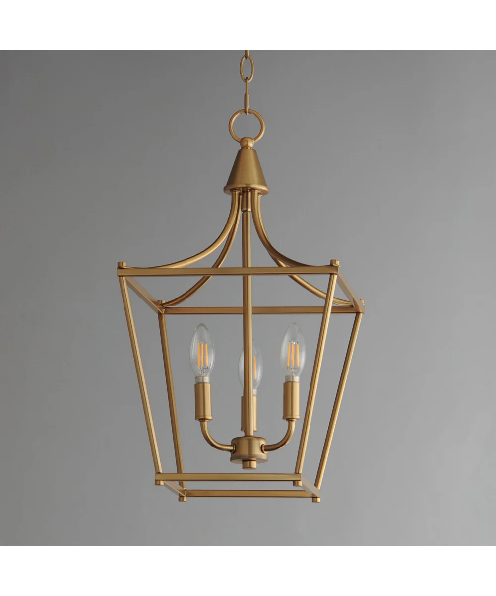 Clifton 3-Light Pendant Natural Aged Brass - Image 3