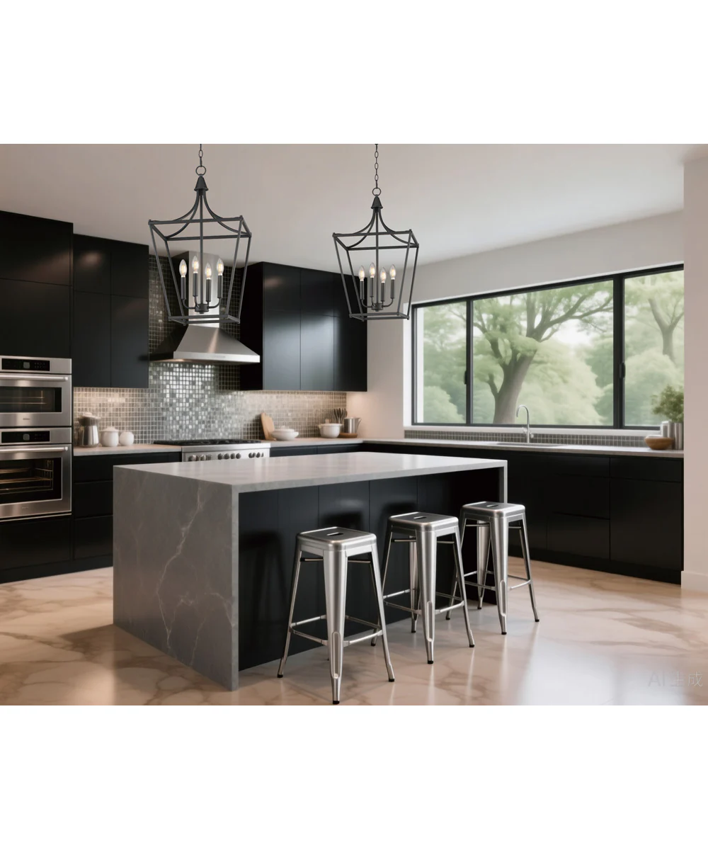 Clifton 4-Light Pendant Black - Image 2