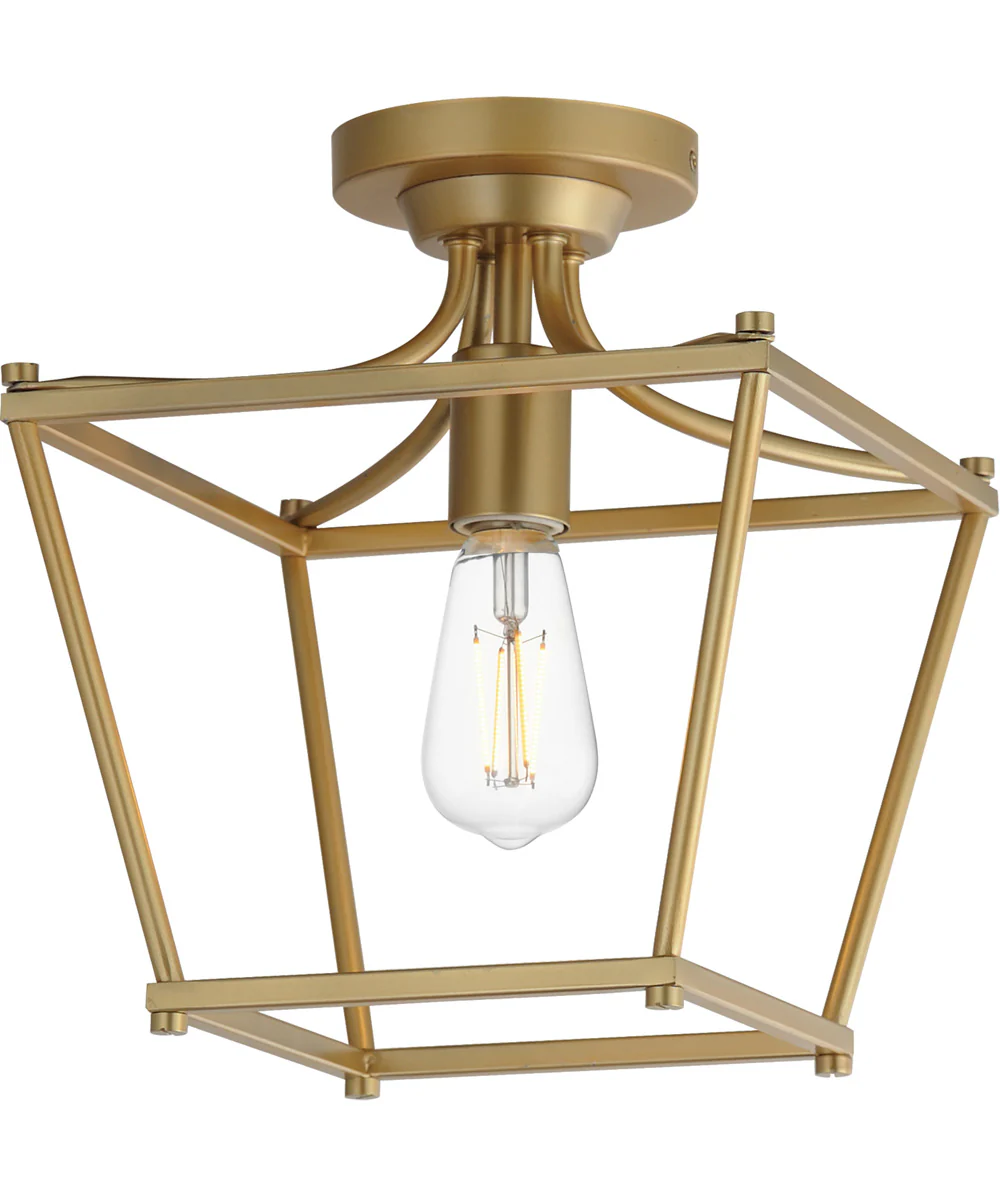 Clifton Single Pendant / Semi-Flush Natural Aged Brass