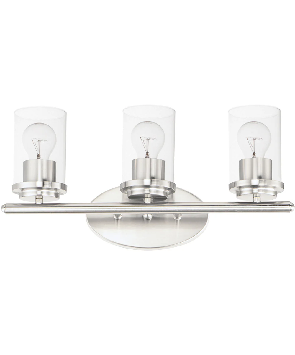 Corona 3-Light Bath Vanity Satin Nickel