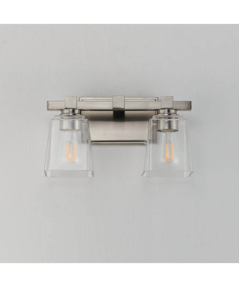 Cubos 2-Light Wall Sconce Satin Nickel - Image 2