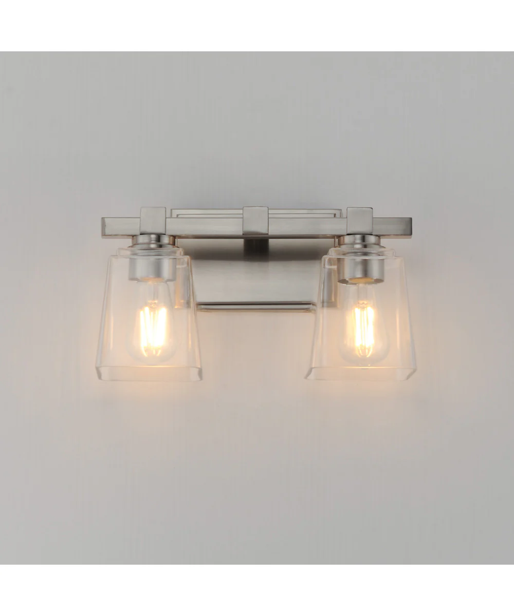 Cubos 2-Light Wall Sconce Satin Nickel - Image 3