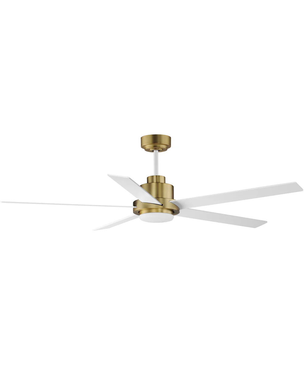 Daisy 60 inch 5-Blade Fan w LED Light Kit Natural Aged Brass