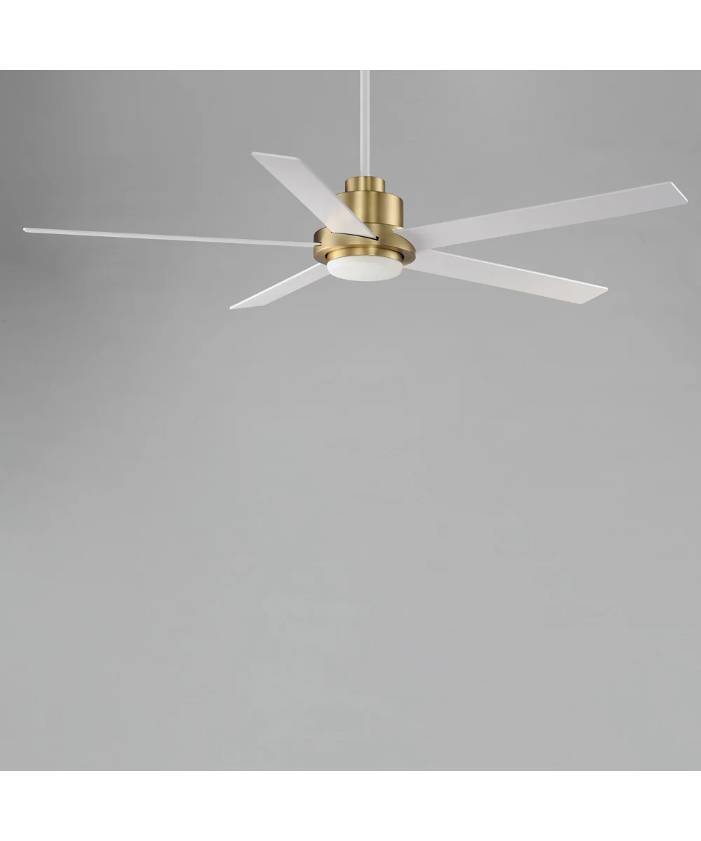 Daisy 60 inch 5-Blade Fan w LED Light Kit Natural Aged Brass - Image 4