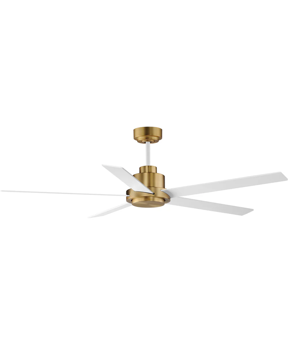 Daisy 60 inch 5-Blade Fan w LED Light Kit Natural Aged Brass - Image 7