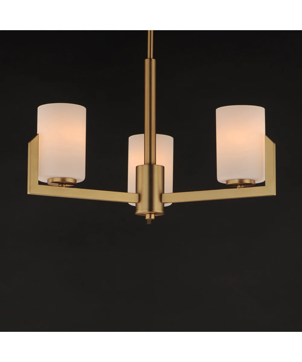 Dart 3-Light Chandelier Natural Aged Brass - Image 2
