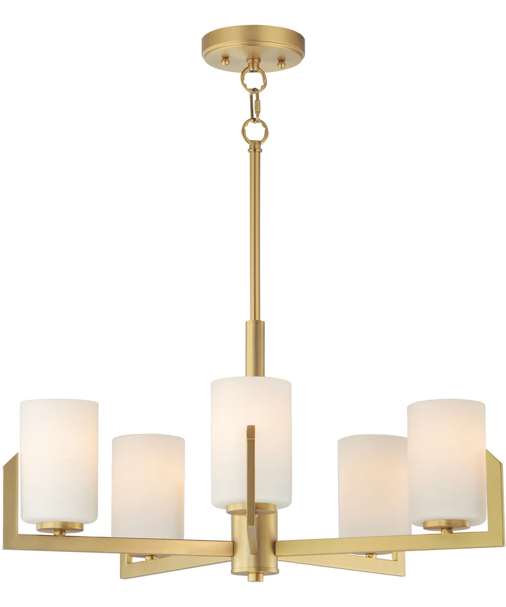 Dart 5-Light Chandelier Natural Aged Brass
