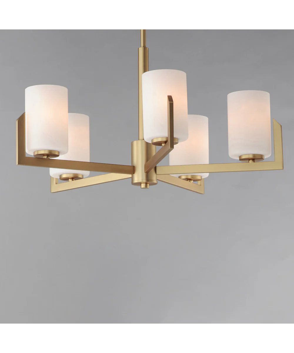 Dart 5-Light Chandelier Natural Aged Brass - Image 3