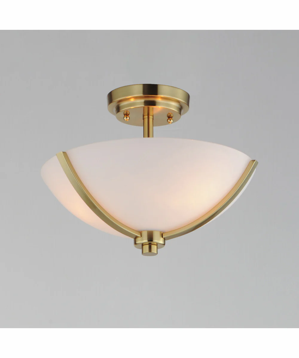 Deven 3-Light Semi-Flush Mount Satin Brass - Image 2