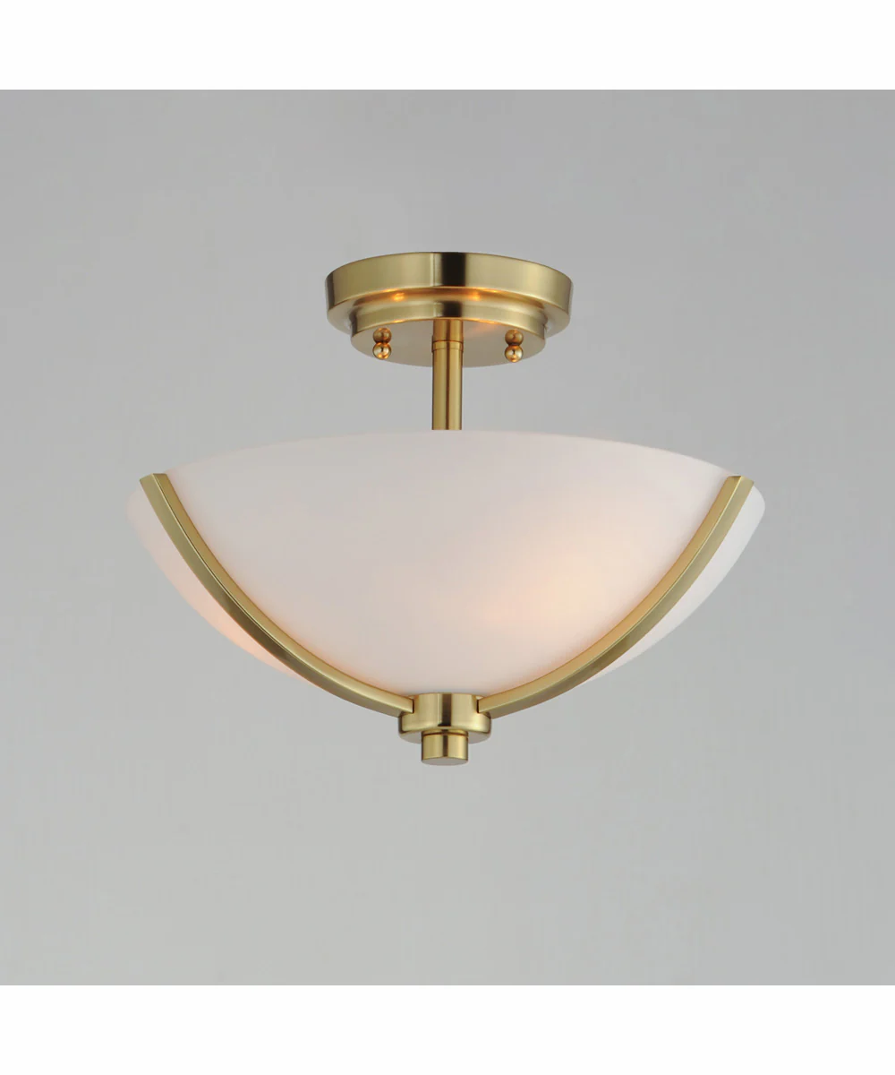 Deven 3-Light Semi-Flush Mount Satin Brass - Image 3