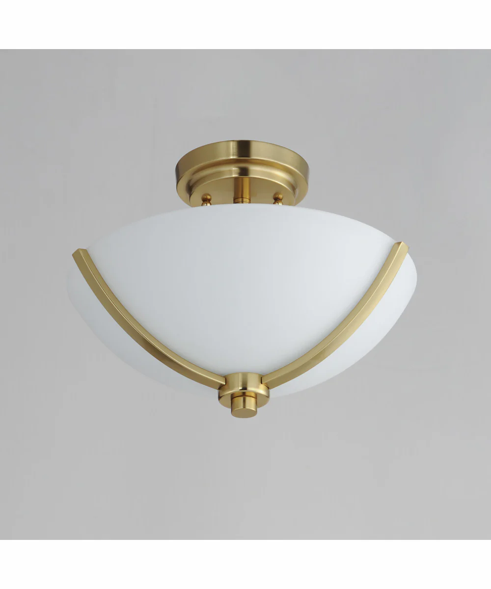 Deven 3-Light Semi-Flush Mount Satin Brass - Image 4