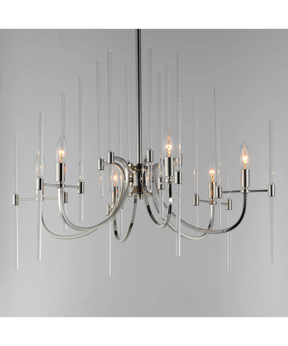 Divine 6-Light Chandelier Polished Nickel - Image 2