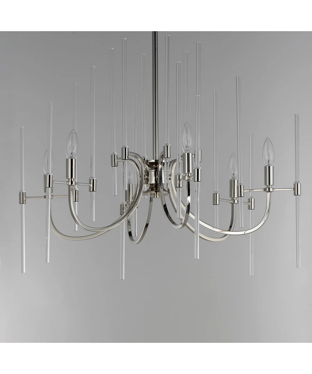 Divine 6-Light Chandelier Polished Nickel - Image 3