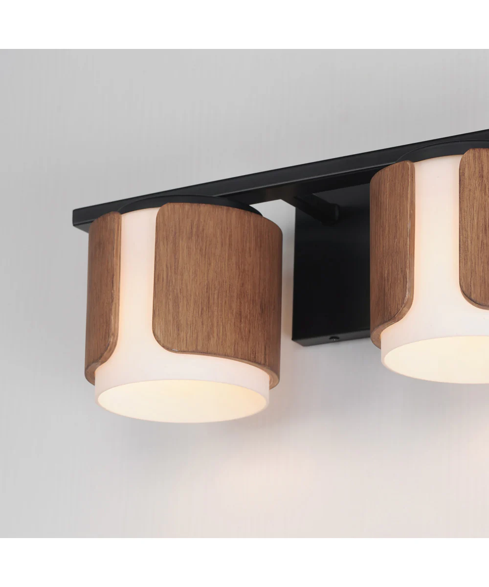 Draughtsman 2-Light Bath Vanity Walnut / Black - Image 6