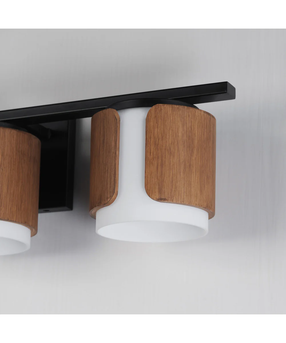 Draughtsman 3-Light Bath Vanity Walnut / Black - Image 6