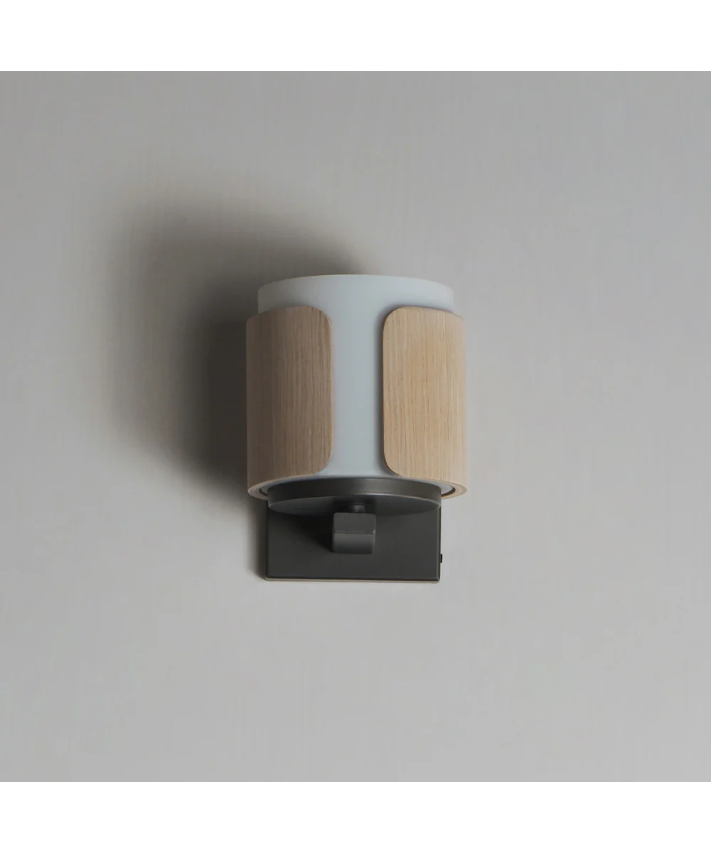 Draughtsman Wall Sconce Natural Wood/Charcoal - Image 2