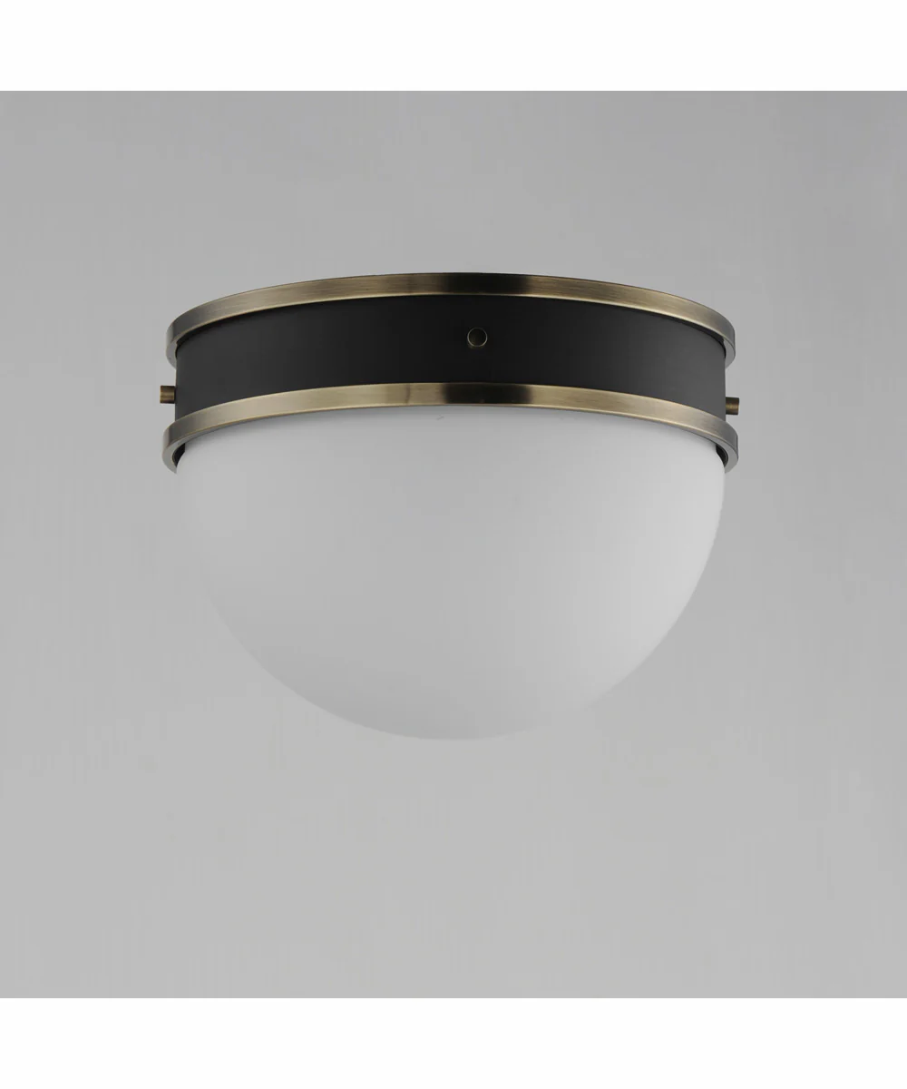 Duke 1-Light Flush Mount Black/Weathered Brass - Image 3