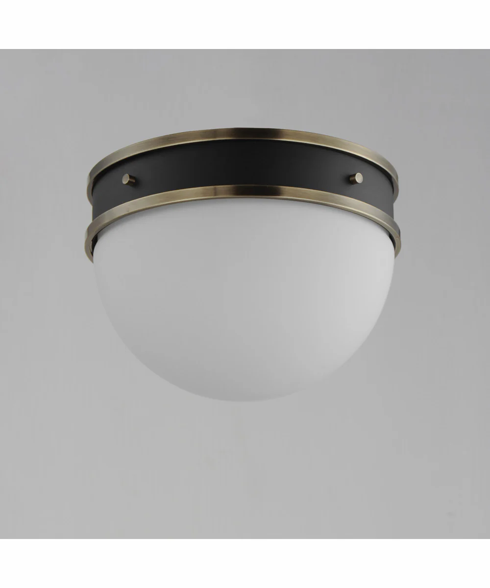 Duke 1-Light Flush Mount Black/Weathered Brass - Image 4