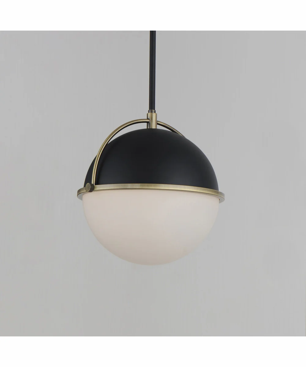 Duke 12 inch Single Pendant Black/Weathered Brass - Image 5