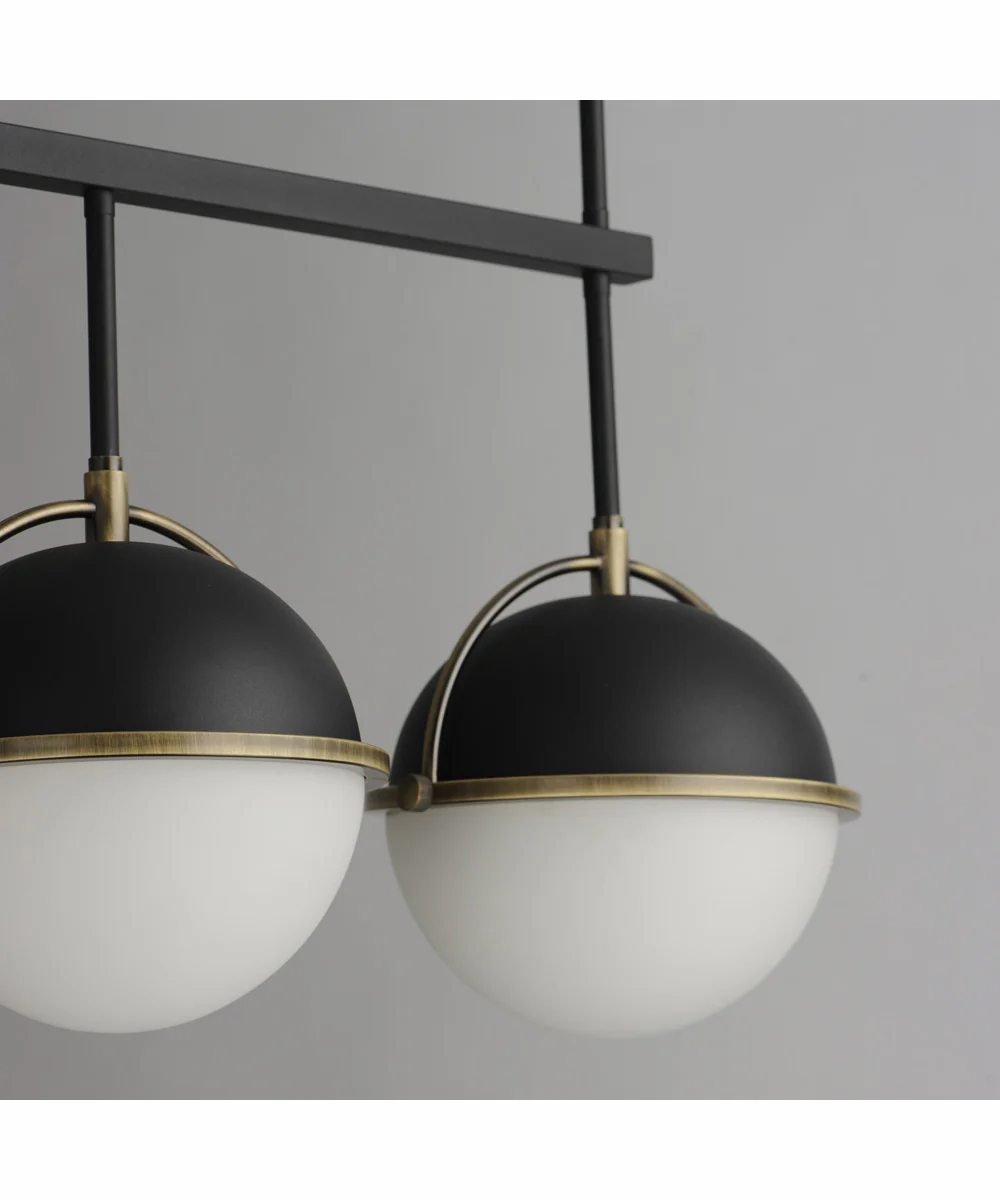 Duke 4-Light Linear Pendant Black/Weathered Brass - Image 5