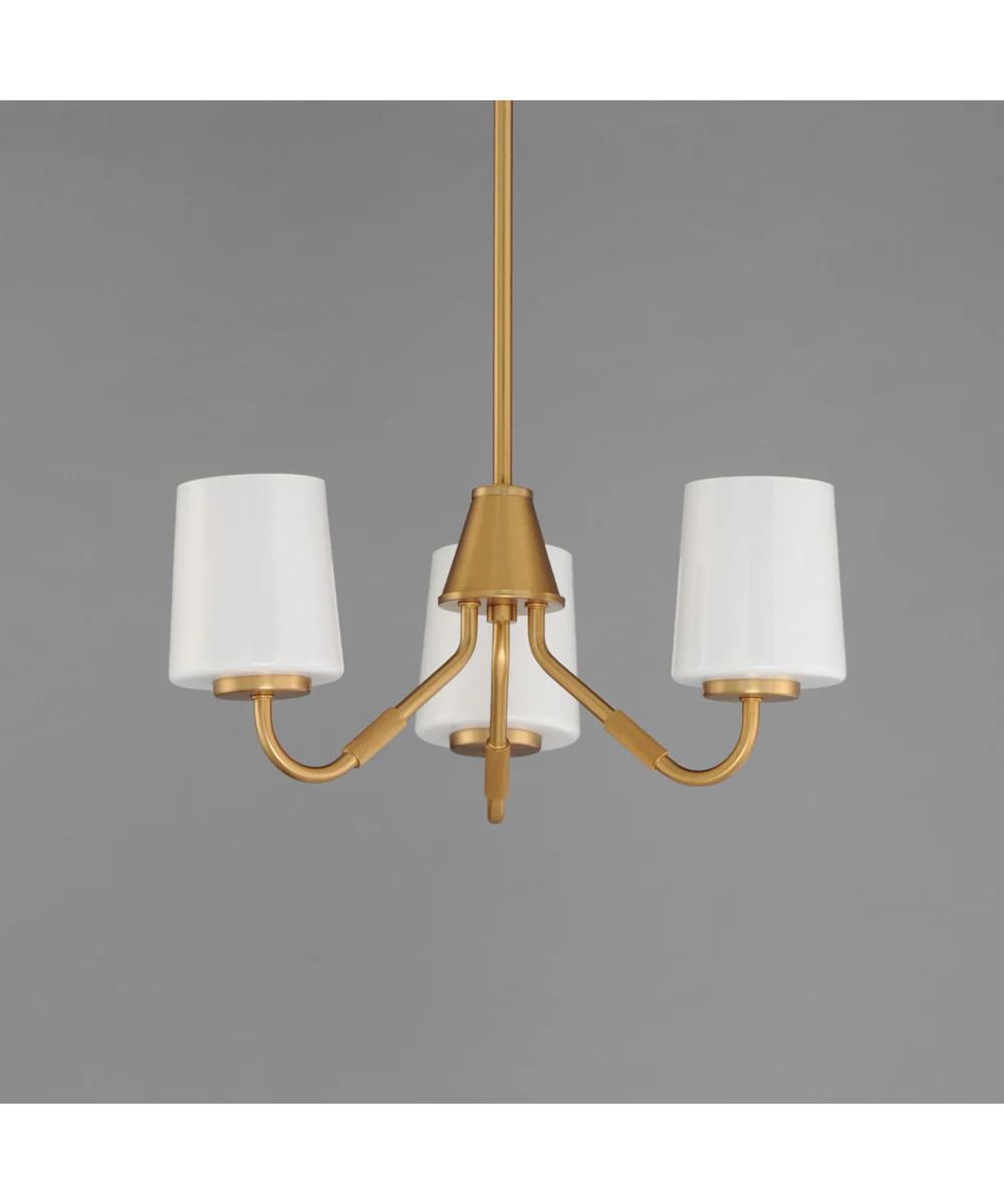 Durham 3-Light Chandelier Natural Aged Brass - Image 2