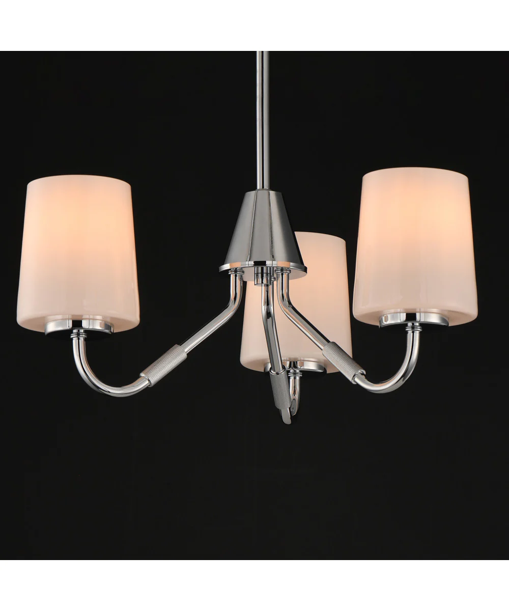 Durham 3-Light Chandelier Polished Chrome - Image 5