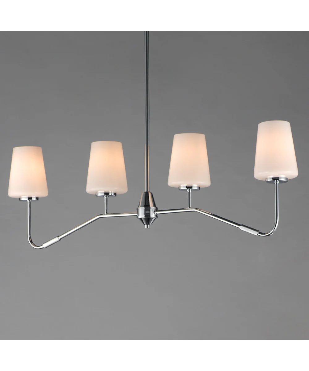 Durham 4-Light Linear Chandelier Polished Chrome - Image 3