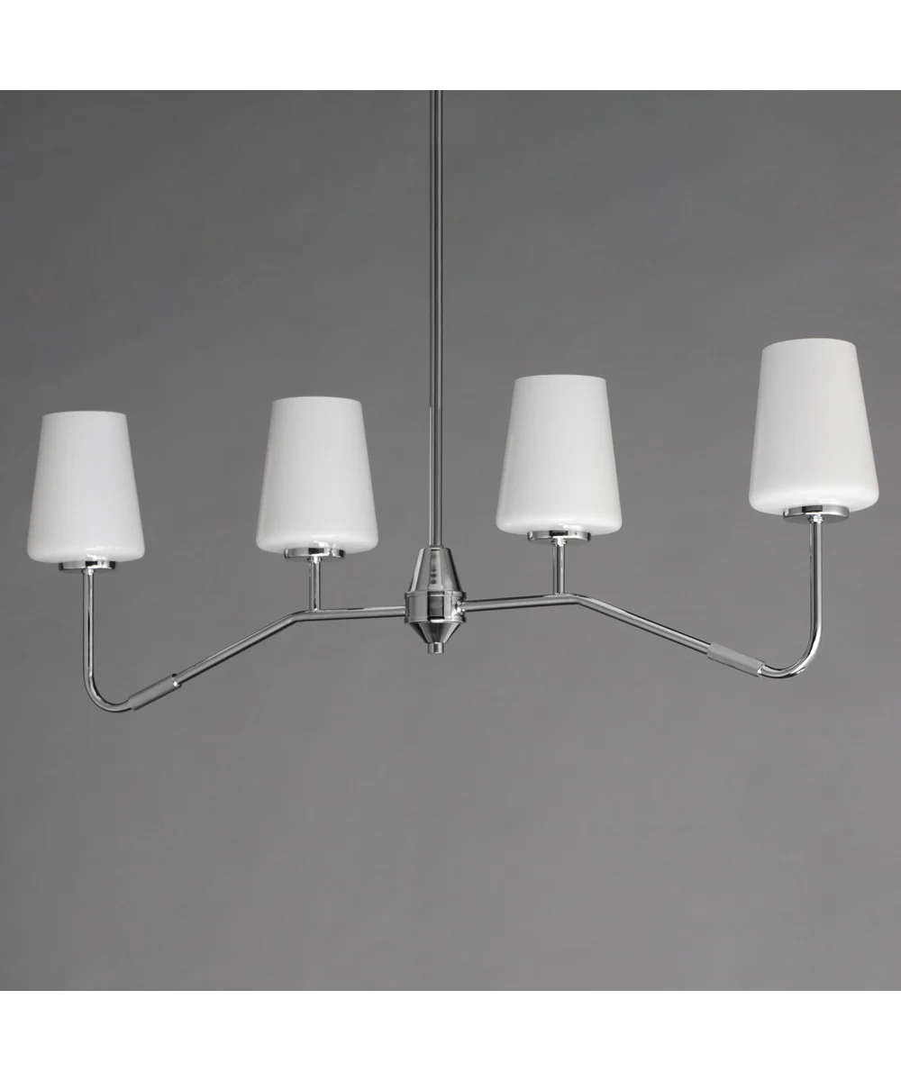 Durham 4-Light Linear Chandelier Polished Chrome - Image 4